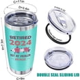 thumbnail image 2 of Retirement Gifts for Women 2024 - Funny Tumbler for Retired Coworker Boss Lady Colleague Work Bestie, Happy Retirement Not My Problem Anymore, 20 Oz Vacuum Insulated Tumbler Cup, 2 of 5