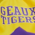 thumbnail image 5 of Men's Mitchell & Ness Gold/Purple LSU Tigers Tie Breaker Logo Vintage Lightweight Anorak Half-Zip Windbreaker, 5 of 5