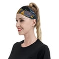 thumbnail image 5 of Sports Headbands Sweat Absorbing Breathable Hair Head Bands for Running Fitness Gym, Tropical Jungle Yellow Snake, 5 of 7