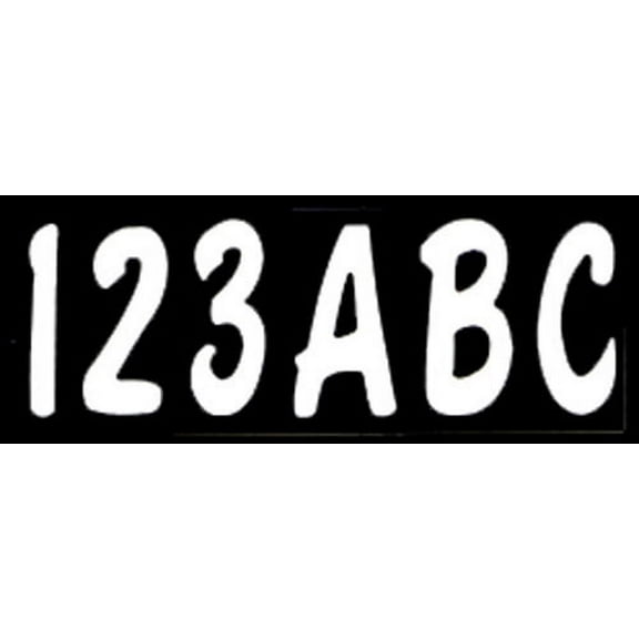 Hardline Products Series 200 Factory Matched 3-Inch Boat & PWC Registration Number Kit, Solid White - WHI200EC
