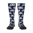 thumbnail image 2 of Camiones de correo: calcetines con diseño en azul, accesorios para mujeres y hombres, calcetines de vestir flexibles, 2 of 5
