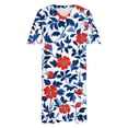 thumbnail image 4 of QUNYINEY Womens Summer Casual Dresses Short Sleeve Midi Plus Size Independence Day A Line Dress with Pockets Patriotic Loose Fit V-Neck Dresses, 4 of 8