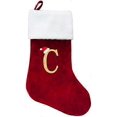 thumbnail image 1 of HOME'S FRIEND Christmas Stockings with Letters, 18 Inch Plush Monogram Christmas Stockings,Name Initial Large Embroidered Stockings,Christmas Tree Dec, 1 of 5