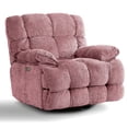 thumbnail image 3 of Pmango Power Oversized Recliner Chair Set of 2, Extra Wide Swivel Rocking Recliner Chair, Breathable Soft Fabric Modern Single Sofa for Living Room, Electric Adjustable Angle, USB & Type-C Port, Pink, 3 of 8
