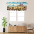 thumbnail image 2 of Cactus Valance Curtain for Kitchen Tropical Succulent Plant Floral Desert Mountain Privacy Decorative Rod Pocket Short Window Valance Curtains 54 by 18 in, 1 Panel, 2 of 6