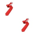 thumbnail image 2 of braveheart Hommes Polyester Cravate Solide Mode Cravate avec Noeud Complet Unisexe Pull Corde Cravate pour Robe de Soirée Mariée Rouge 2Set, 2 of 6