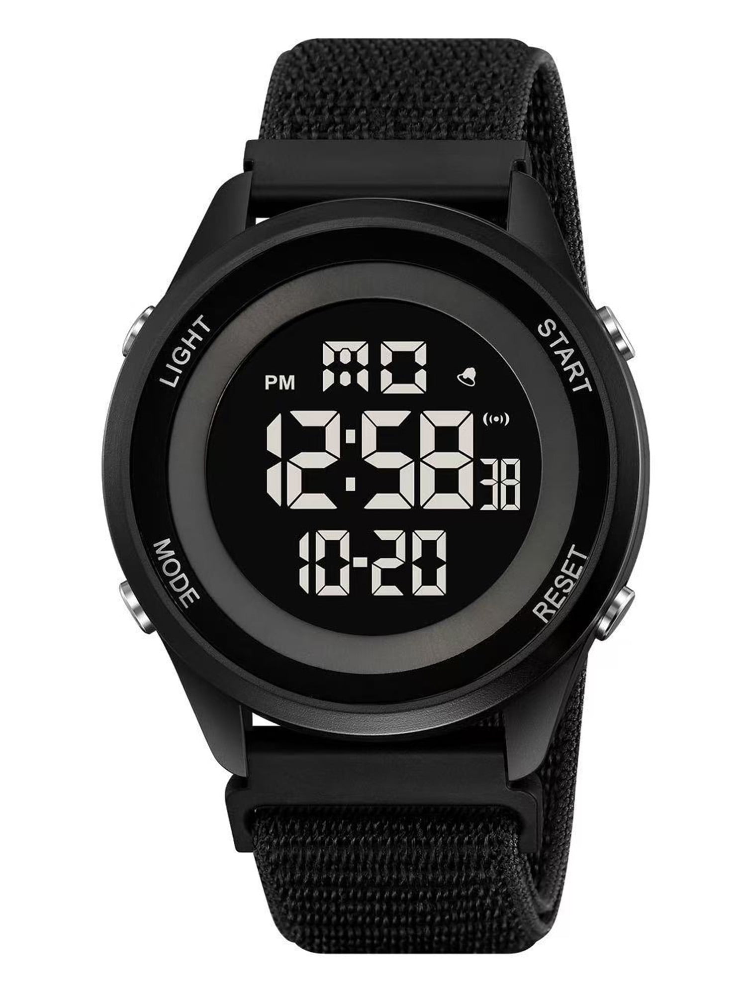 George Mens Casual Black Watch 45mm Alloy Case Black Sandblast