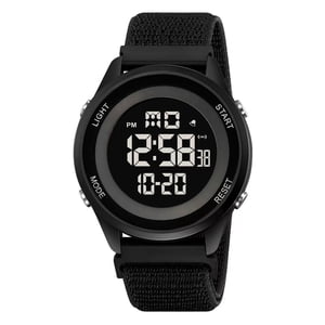 George Men's Digital Sport Watch Black Velcro Strap