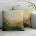 thumbnail image 3 of COMIO Boho Throw Pillow Covers Mid Century Bohemian Landscape Mountain Sunset Modern Abstract Minimalist Decorative Pillow Cases Home Decor Standard Square Pillowcases, 3 of 5