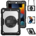 thumbnail image 1 of XYX For iPad 9th/8th/7th Generation 10.2 inch Case, 360 Rotating Shockproof Cover with Stand, Screen Protector, Shoulder Strap, Transparent, 1 of 7