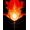 Red Orange Black, Pattern 2, variant on ODIKA Volcano Abstract Vortex Flame Eruption With Colorful Rock Motif for Queen Size Bedroom, Under Bed, Master Suite, Foldable Easy Care
