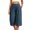 Navy, variant on Women's Loose Cropped Pants Baeitkot Women's Solid Color Loose Casual Elastic Waist Pleated Cropped Pants with Pockets Black S