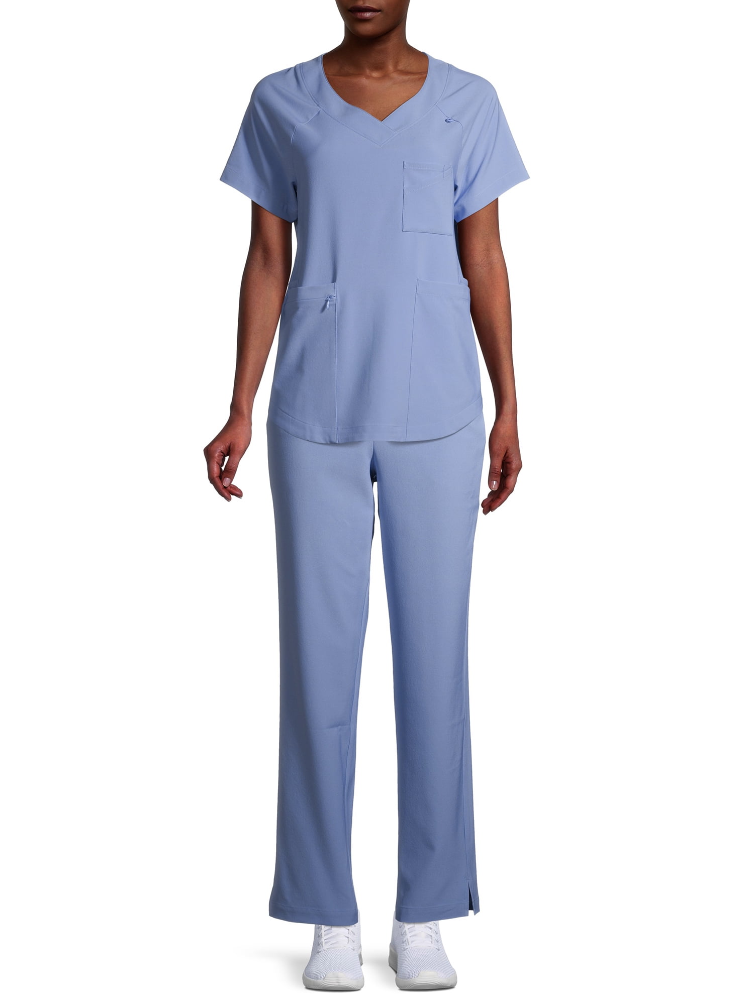 ClimateRight by Cuddl Duds Modern Fit Straight-Leg Flat Front Scrub Pant (Women's and Women's Plus), 1 Count, 1 Pack