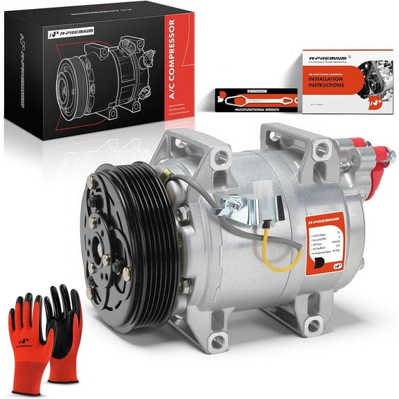 A-Premium A/C Compressor with Clutch Compatible with Volvo XC90 2003-2006, S60 2001-2009, XC70 2003-2007, S80 1999-2006, V70 2001-2007
