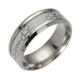 thumbnail image 5 of Love Glow In Dark Wedding Band Ring Stainless Steel Men Women Ginger Lyne Collection, 5 of 7