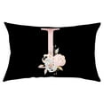 thumbnail image 2 of Fiudx Funda de Almohada Floral, Elegante Diseño Del Alfabeto Inglés, Suave Poliéster Color Melocotón, Ideal para Sofá Cama, Sillón, Aspecto Acogedor y Moderno, Tamaño 50 X 30 Cm, Ideal Como Regalo., 2 of 2