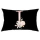 thumbnail image 2 of Xihbxyly Funda de Almohada Floral, Elegante Diseño Del Alfabeto Inglés, Suave Poliéster Color Melocotón, Ideal para Sofá Cama, Sillón, Aspecto Acogedor y Moderno, Tamaño 50 X 30 Cm, Ideal Como Regalo, 2 of 2