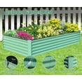 thumbnail image 4 of 8x4x1.5 ft Galvanized Raised Garden Bed, Outdoor Planter Garden Boxes Large Metal Planter Box for Gardening Vegetables Fruits Flowers, Green, 4 of 9