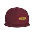 thumbnail image 3 of DouZhe Flat Brim Cap Snapback Hat, Traffic Warning Construction Prints Adjustable Red Adult Baseball Cap, 3 of 6