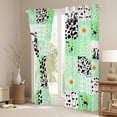 thumbnail image 3 of jejeloiu Farmhouse Milk Cow Blackout Curtains Set of 2 (52x84 Each),Kawaii Flowers Dsiay Window Curtains,Green White Plaid Grid Curtains and Drapes For Girls,Breathable Home Decor, 3 of 6