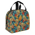 thumbnail image 2 of Sikiie Skull And Flowers Lunch Bag for Women & Men Adult Insulated Lunch Box, Food Lunch Containers Lunch Tote Bags for Work, Travel, Outdoor, 2 of 8