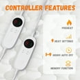SERWALL Electric Heated Mattress Pad Dual Heating Zone Safe Auto Shut