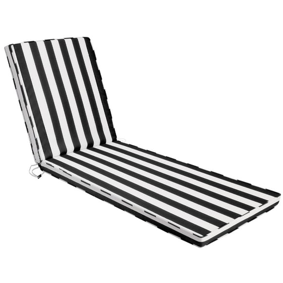 Conjunto de 2 Cojines para Tumbona Exterior Iheqard en Negro y Blanco