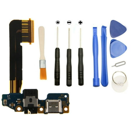 Charge Port Connector - Games&Tech Charging Charger USB Port Dock Connector Microphone Mic Microphone + Headphone Jack Flex Cable + Tools for HTC One M9