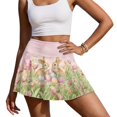 thumbnail image 3 of HELLHERO Bunny Duo with Easter Eggs Polyester Spandex Golf Skirts with Built-in Shorts, 2 Side Pockets Lightweight Tennis Skirt for Outing Yoga Pickleball, 3 of 9