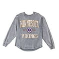 thumbnail image 6 of Women's Gameday Couture Gray Minnesota Vikings Oversized Final Score Snow Wash Long Sleeve T-Shirt, 6 of 6