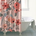 thumbnail image 4 of Waterproof Beautiful Colorful Floral Shower Curtain 72x72 Inch Boho Style Polyester Unique Shower Curtain for Bathroom Hotel Home Decor with 12 Plastic Hooks, 4 of 5