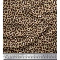 thumbnail image 1 of Soimoi Beige Cotton Cambric Fabric Leopard Animal Skin Print Fabric by Yard 58 Inch Wide, 1 of 3