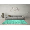 thumbnail image 3 of Ahgly Company Indoor Rectangle Solid Turquoise Blue Modern Area Rugs, 2' x 5', 3 of 4