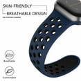 thumbnail image 5 of Adepoy Compatible for Apple Watch Band 38mm 40mm 42mm 44mm, Breathable Soft Silicone Wristbands Adjustable Bands for Apple iWatch Series 7, 6, 5, 4, 3, 2, 1, SE, Nike+, Edition", 5 of 7