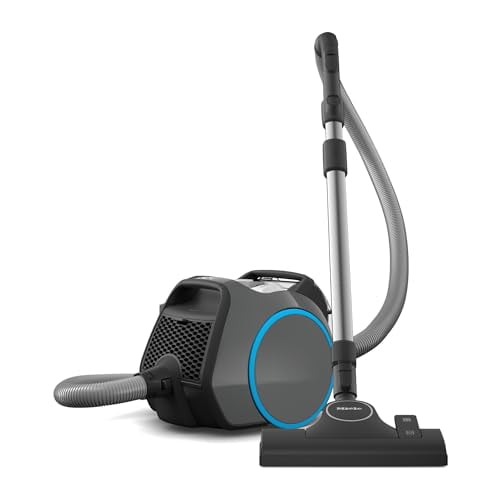 Miele Boost CX1 - Aspiradora de trineo sin bolsa, ligera, compacta y con cable, con tecnología Vortex y filtro Hygiene AirClean, en gris/azul.