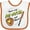 White and Orange, variant on Inktastic That's My Big Sister out There Softball Boys or Girls Baby Bib