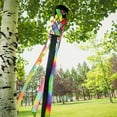 thumbnail image 4 of In the Breeze 5216 — Jewel Diagonal Weave 60" Windsock — Colorful Lattice Windsock with Color-Coordinated Tails, 4 of 7