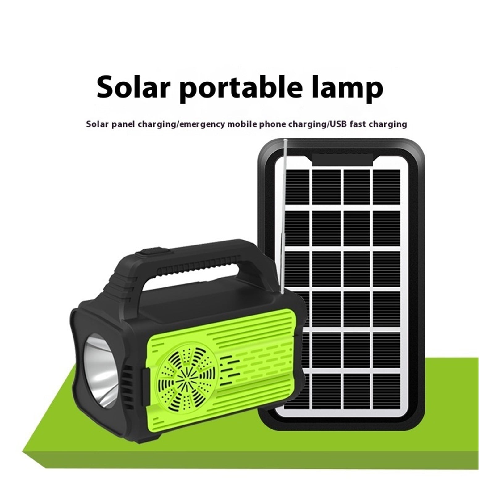Solar-Powered Portable Lantern With Multi-Function Bluetooth Speaker, Radio, And High-Intensity Emergency Spotlight - Ultra-Long Battery Life For Camping And Outdoor Use