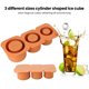 thumbnail image 4 of Bandeja de Cubitos de hielo ANGGREK Silicona Con Cilindro Hueco Naranja de Fácil Liberación, 4 of 7
