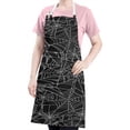 thumbnail image 5 of Spider Web Halloween Apron-Garden Aprons for Women with Pockets-Cotton Linen Waterproof Kitchen Cooking Gardening Aprons Adjustable for Kitchen,Cooking,BBQ and Salon 32"x27", 5 of 7