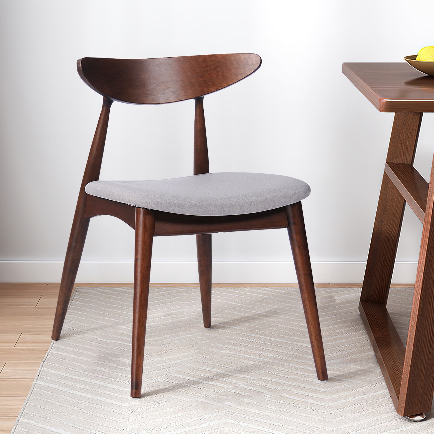 Kadyn Fabric Dining Chairs, Mid-Century Modern Upholstered Dining Chairs for Dinning Room&Living Room, Dining Room Fabric Chairs, 2-Pcs Set, Light Gray Kadyn Fabric Dining Chairs, Mid-Century Modern Upholstered Dining Chairs for Dinning Room&Living Room, Dining Room Fabric Chairs, 2-Pcs Set, Light Gray