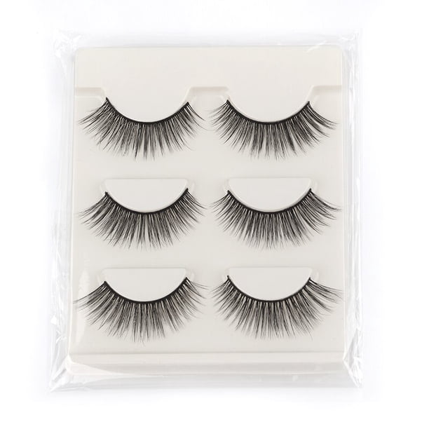 Half Eey Lashes 3/5/10 pares Nuevas pestañas de visón de imitación Pestañas postizas naturales Wispy Fluffy Eyelash Extension Makeup Half Lashes Tool Dengxun unisex