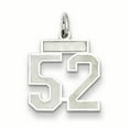 thumbnail image 1 of Beautiful Sterling Silver Rhodium-plated Small Satin Number 52 Charm, 1 of 2