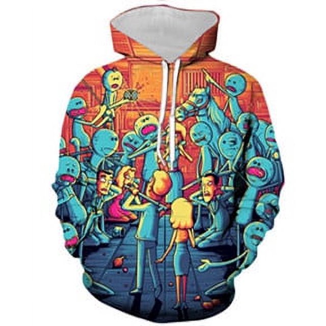 New Kuso Rick And Morty Wei Clothes Men And Women Students Korean Loose Hooded Couple Clothes