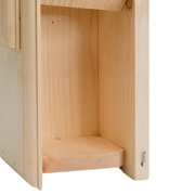 Bird Habitats Open-Top Bluebird House | Predator-Resistant Nest Box with Roof Entry & Wire Guard | 1 Pine, Ventilated, Easy-Clean | Includes Cover/Mealworm Dish | Handmade in USA, 12.5H
