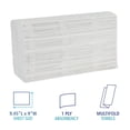 thumbnail image 3 of Multifold Paper Hand Towels - 1-Ply White, 9 x 9.45 Inch, 250 Towels/Pack - Washroom Dispensers - 16 Packs/Carton, 3 of 7
