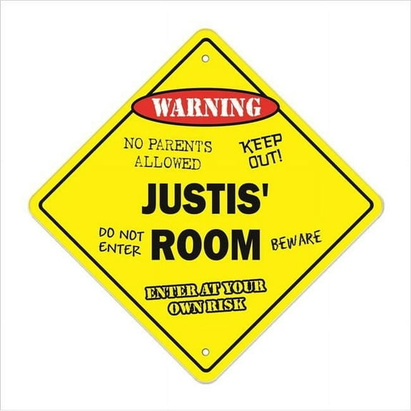 SignMission X-Justis Room 12 x 12 in. Crossing Zone Xing Room Sign - Justis