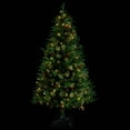 thumbnail image 5 of vidaXL Pre-lit Christmas Tree with Pine Cones Xmas Tree Green PVC with PE, 5 of 33