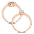 thumbnail image 4 of Everly Women's Aquamarine 10k Rose Gold Bridal Set, 4 of 8