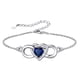 thumbnail image 1 of Pulsera de plata esterlina Silvora Corazón Infinito con piedra de nacimiento de zafiro sintético para madre e hija - septiembre, 1 of 8